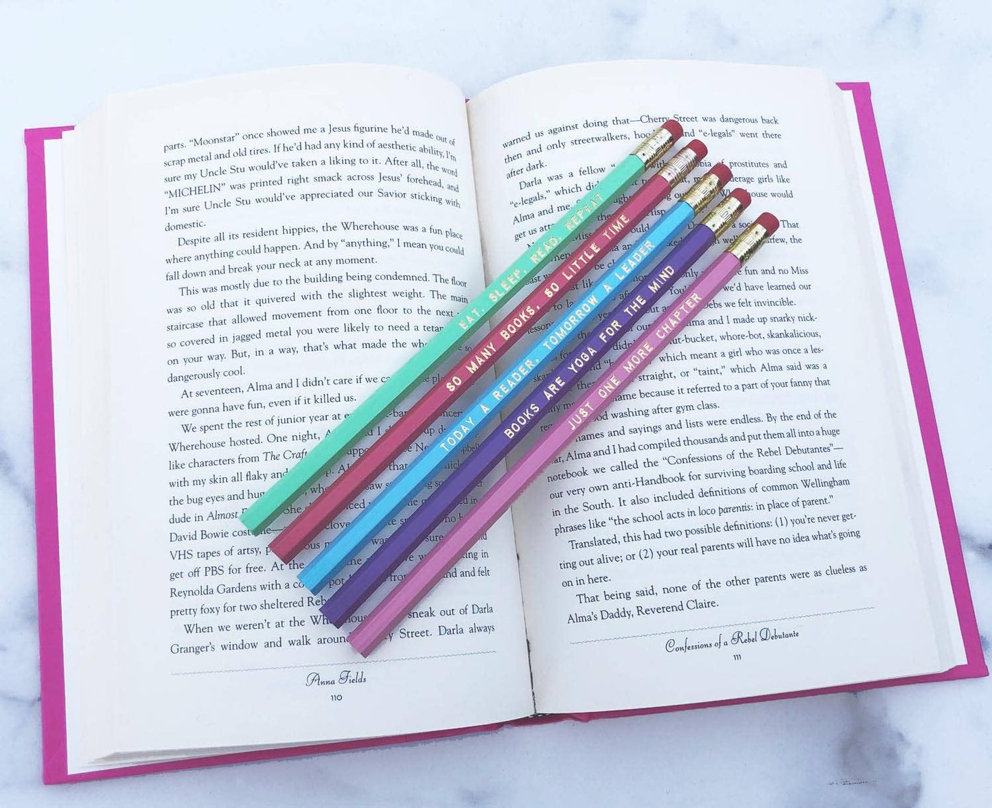 Book Lover Pencil Set for Readers