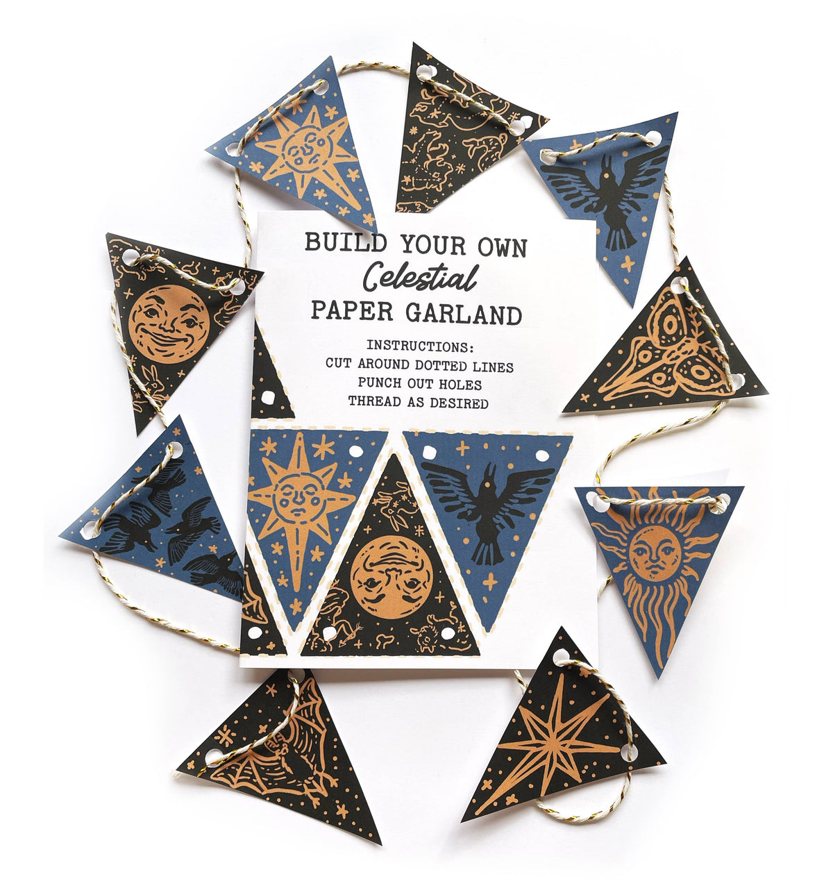Build Your Own Paper Garland Celestial Card