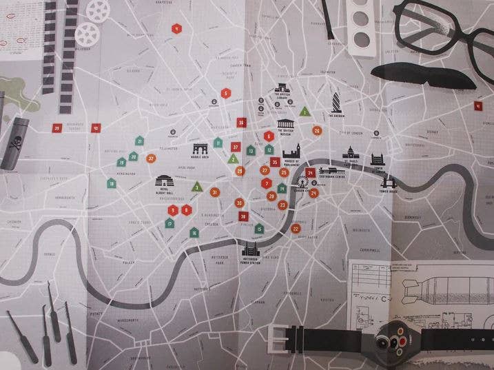 Secret City, A Spy's Guide To London - Spy Mystery Map