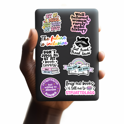 Ban bigots not books sticker, Social justice sticker