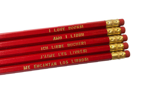 I LOVE BOOKS! Multi Language Pencil Set