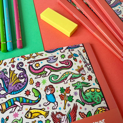 Medieval Menagerie A5 Dot Grid Notebook