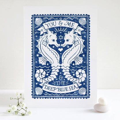 Seahorse Love Card