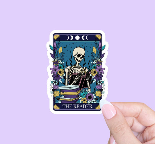 Tarot "the reader" sticker, Bookish sticker, Bookish sticker