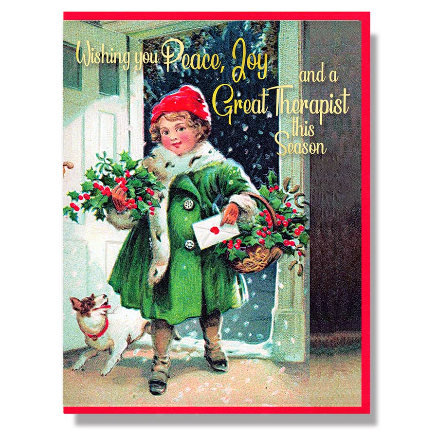 Peace, Joy And A Great Therapist This Season Christmas Card