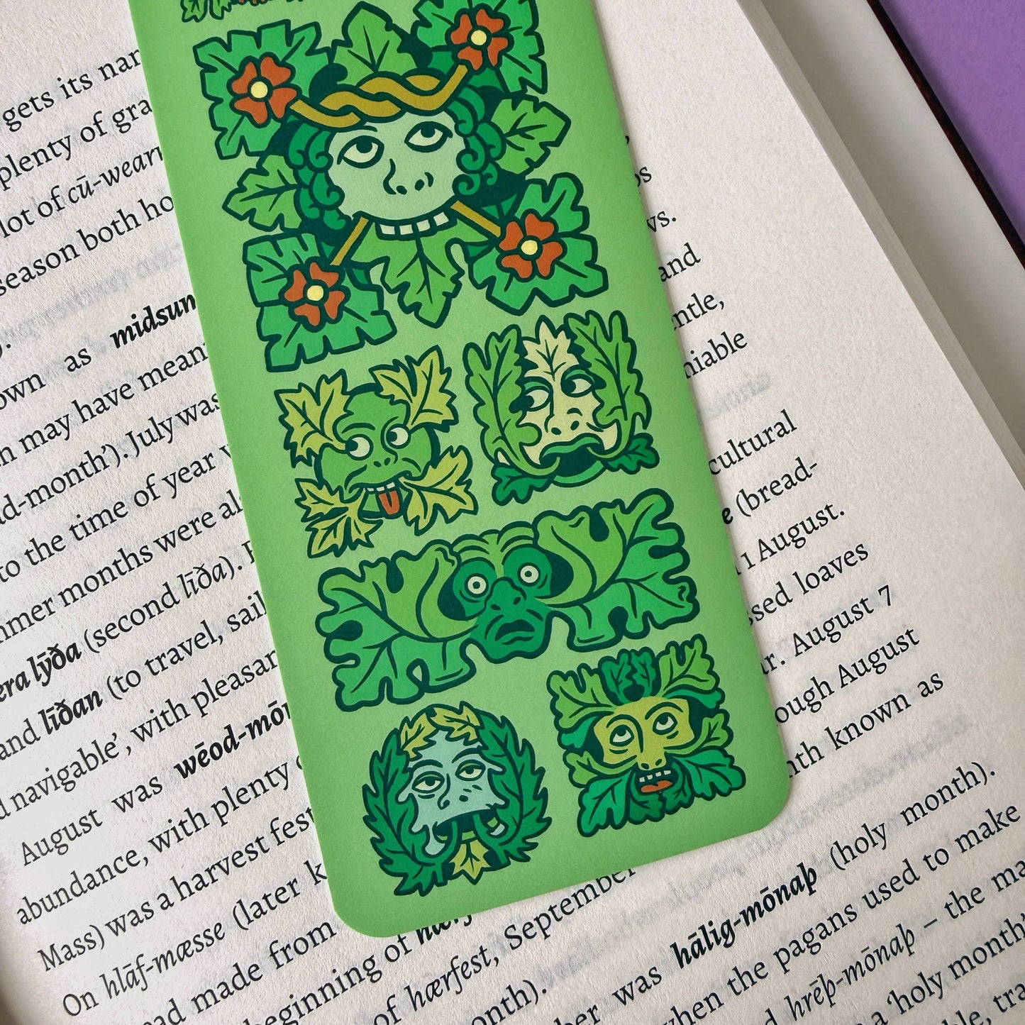 Green Man Folklore Bookmark