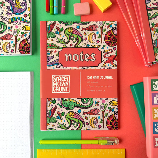 Medieval Menagerie A5 Dot Grid Notebook