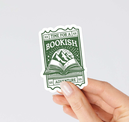 Bookish adventure, Reader sticker, Bookish sticker