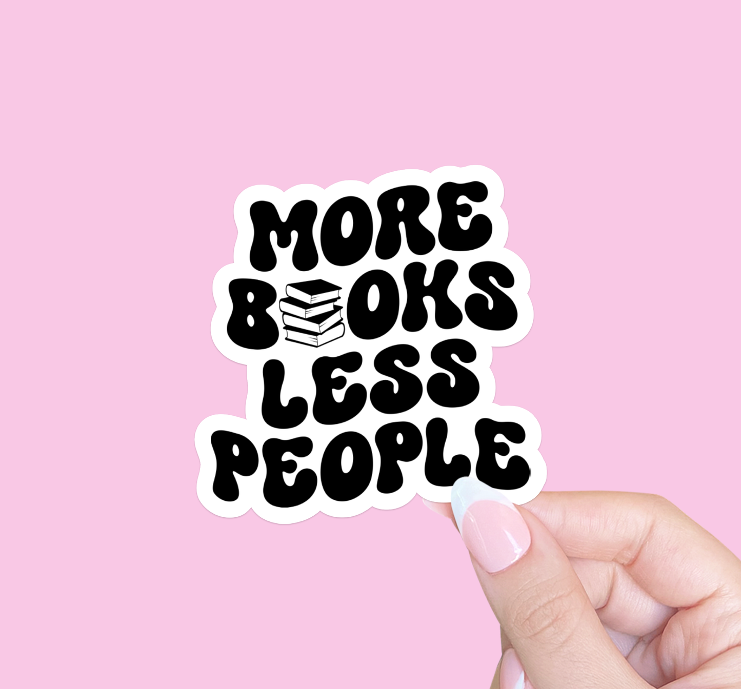 More books less people, Kindle sticker, Bookish sticker