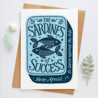 Sardines of Success Encouragement Card
