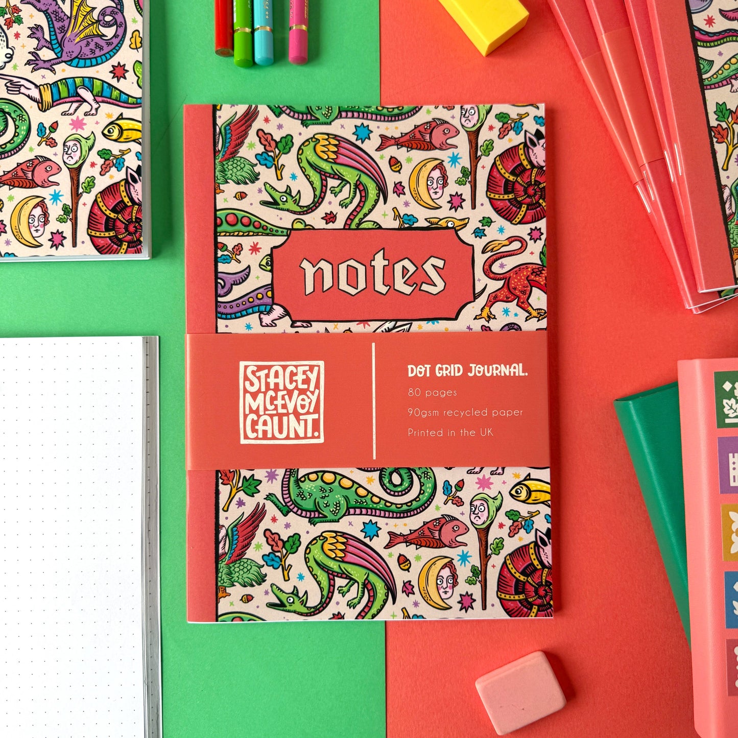 Medieval Menagerie A5 Dot Grid Notebook
