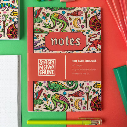 Medieval Menagerie A5 Dot Grid Notebook