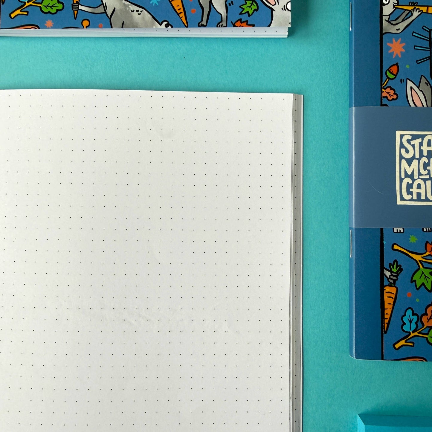 Medieval Duelling Bunnies A5 Dot Grid Notebook