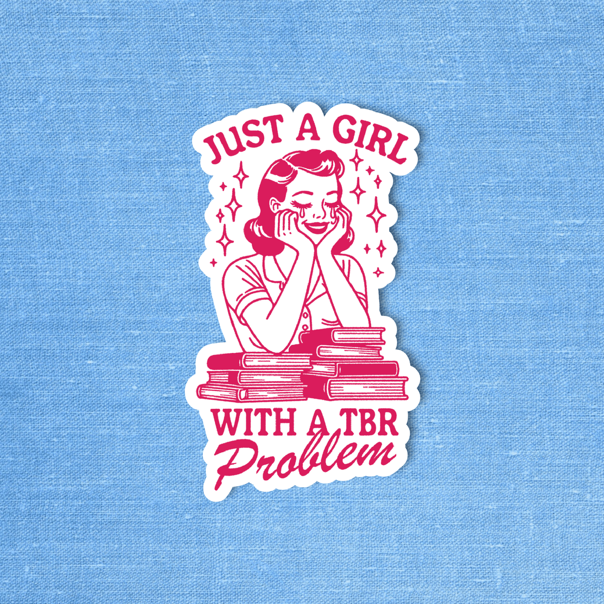 TBR sticker, Bookstore sticker, Bookish sticker, Retro