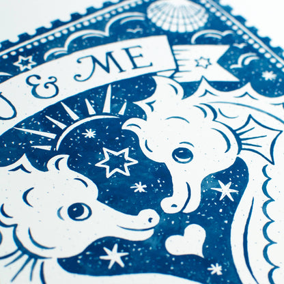 Seahorse Love Card