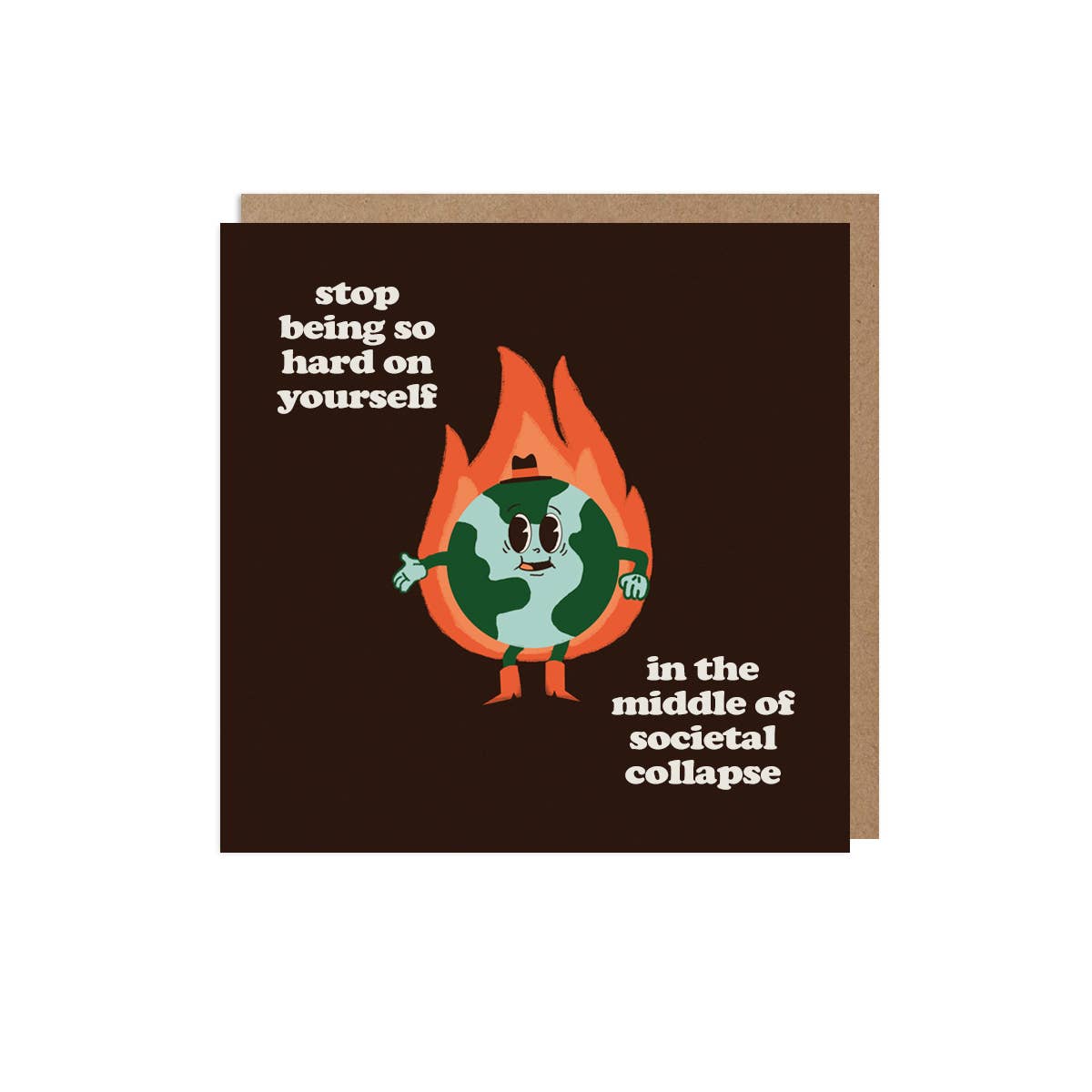 Funny Retro Self-Care Card – Societal Collapse